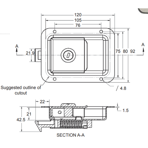 Best Flush Paddle Locks - Stainless S - Locking - C/W Gasket | UES ...